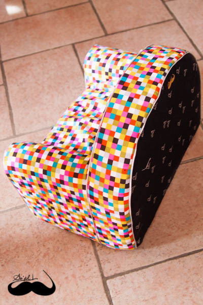 assise fauteuil mousse pixel